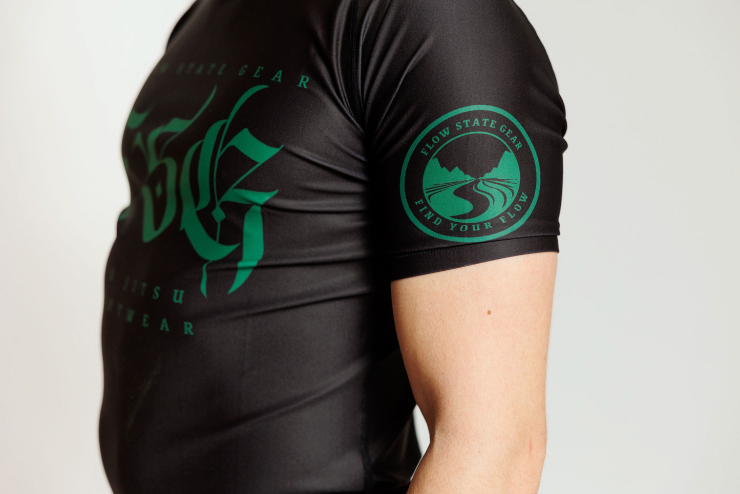 Flow State Athletic Fit Rash Guard - Obsidian
