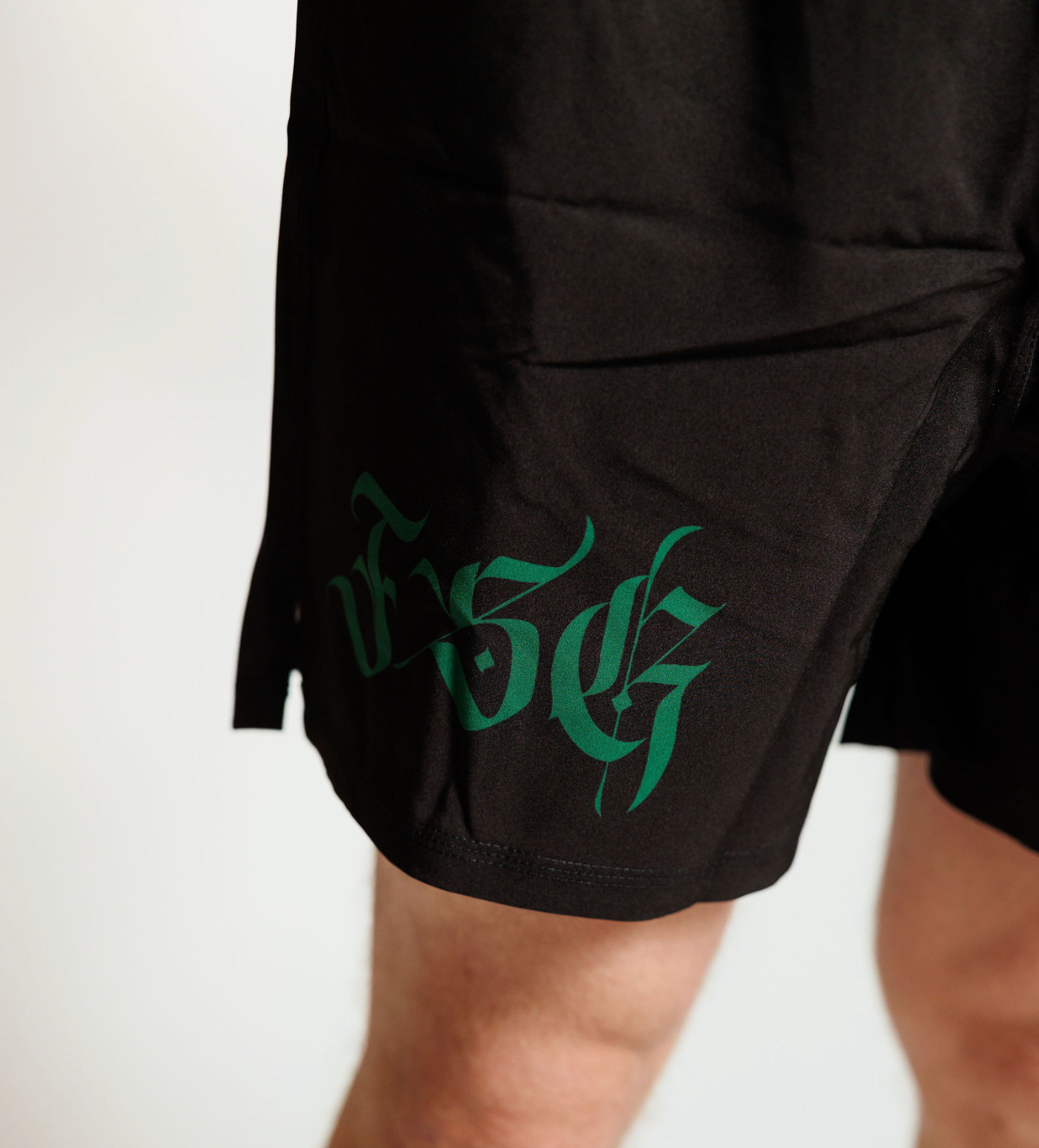 Flow State Mid Length Fight Shorts - Obsidian