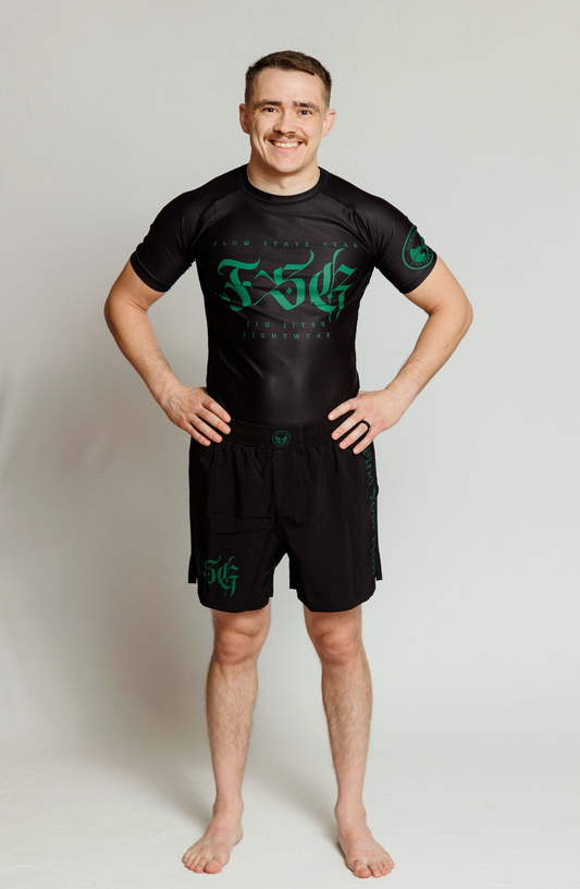 Obsidian Rash Guard and Shorts Combo