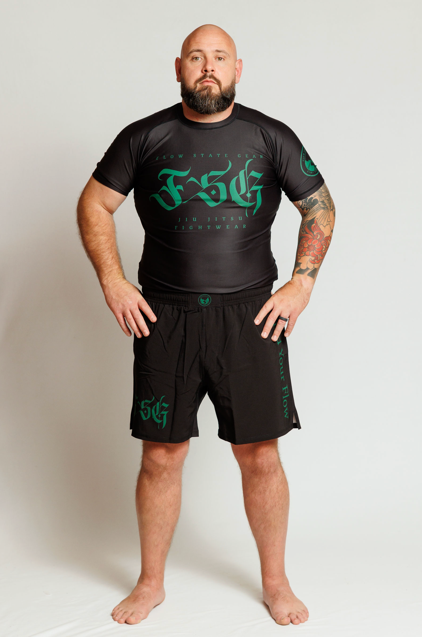 Obsidian Rash Guard and Shorts Combo